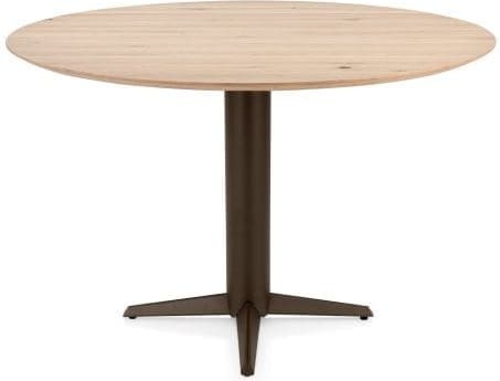 Henders & Hazel Caletta Bartafel rond 150 cm. - eiken blad - centrale teenpoot steelbrown - natural Naturel Eettafel
