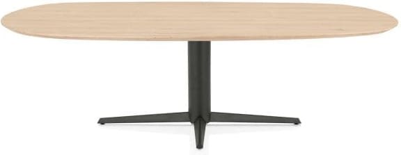 Henders & Hazel Caletta Eetkamertafel ovaal 240 x 105 cm. - eiken blad - centrale teenpoot graphiet - natural Naturel Eettafel