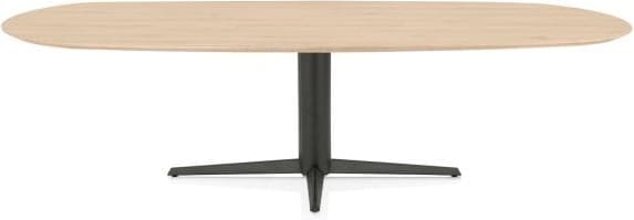 Henders & Hazel Caletta Eetkamertafel ovaal 270 x 110 cm. - eiken blad - centrale teenpoot graphiet - natural Naturel Eettafel