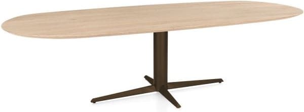 Henders & Hazel Caletta Eetkamertafel ovaal 270 x 110 cm. - eiken blad - centrale teenpoot steelbrown - natural Naturel Eettafel