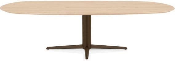 Henders & Hazel Caletta Eetkamertafel ovaal 270 x 110 cm. - eiken blad - centrale teenpoot steelbrown - natural Naturel Eettafel