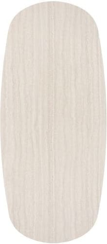 Henders & Hazel Caletta Eetkamertafel ovaal 270 x 110 cm. - hpl primo laminato blad - centrale kruispoot rough off black - travertin Beige|Wit Eettafel