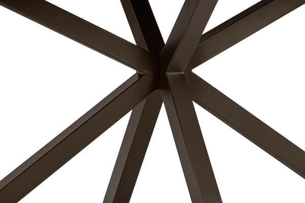 Henders & Hazel Caletta Eetkamertafel rond 120 cm. - eiken blad - centrale kruispoot steelbrown - natural Naturel Eettafel