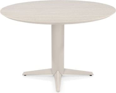 Henders & Hazel Caletta Eetkamertafel rond 120 cm. - hpl primo laminato blad - centrale teenpoot crème - travertin Beige|Wit Eettafel