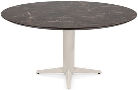 Henders & Hazel Caletta Eetkamertafel rond 150 cm. - hpl primo laminato blad - centrale teenpoot crème - middenbruin Eettafel