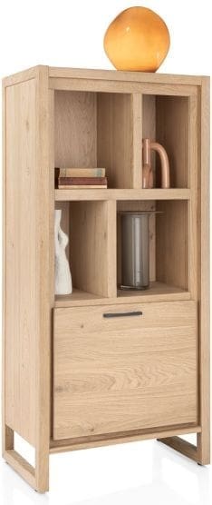 Henders & Hazel Nystead bergkast small - 70 cm - 1-deur + 4-niches Naturel|Bruin Kast