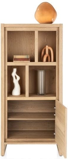 Henders & Hazel Nystead bergkast small - 70 cm - 1-deur + 4-niches Naturel|Bruin Kast
