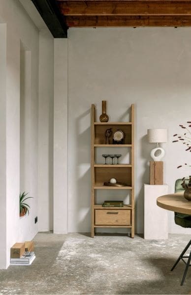 Henders & Hazel Nystead bergkast small - 70 cm - 1-deur + 4-niches Naturel|Bruin Kast
