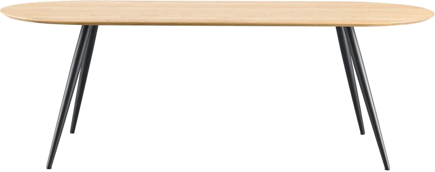 INHOUSE Eettafel Tabiro ovaal eiken 220x90cm Bruin Eettafel