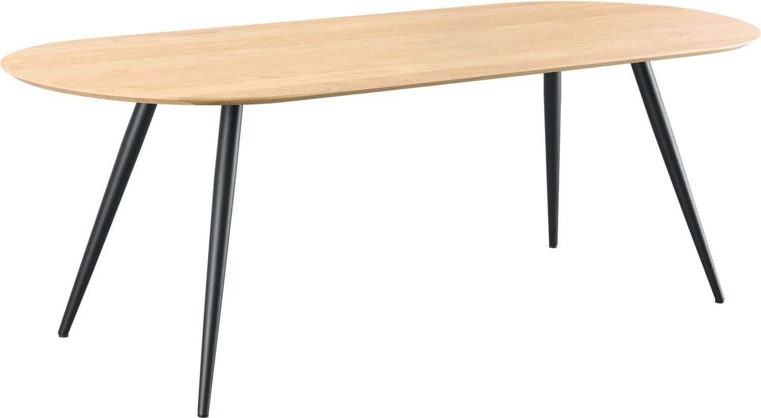 INHOUSE Eettafel Tabiro ovaal eiken 220x90cm Bruin Eettafel
