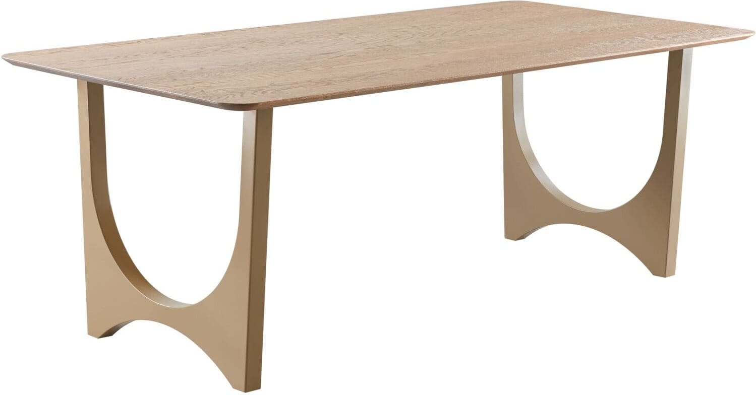 INHOUSE Eettafel Tabiro rechthoekig cashmere bruin 200x100cm Bruin Eettafel