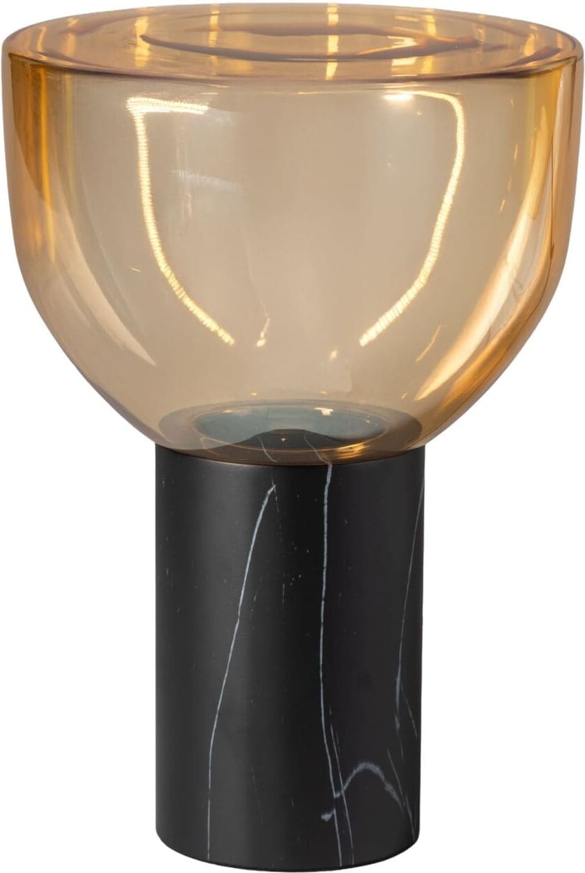 INHOUSE Tafellamp Lanea zwart large goud transparant glas Goud Tafellamp