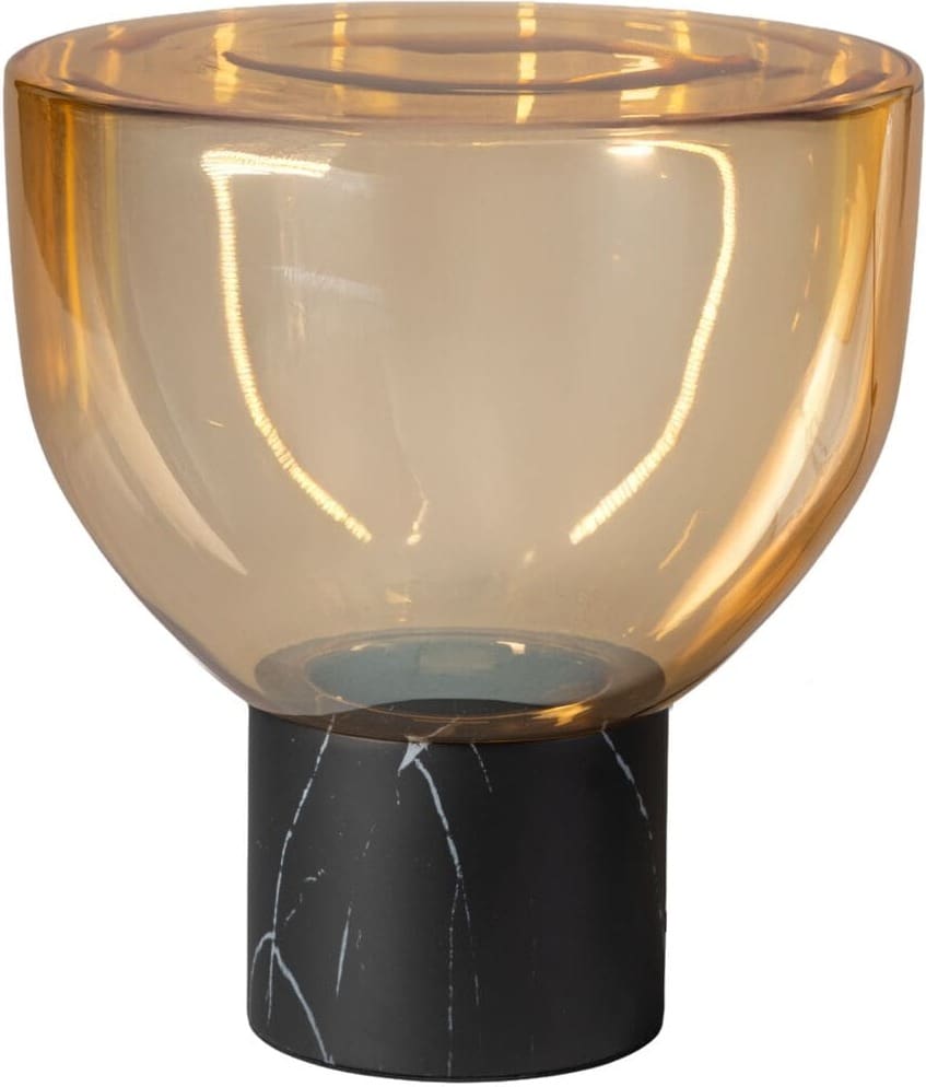 INHOUSE Tafellamp Lanea zwart small goud transparant glas Goud Tafellamp