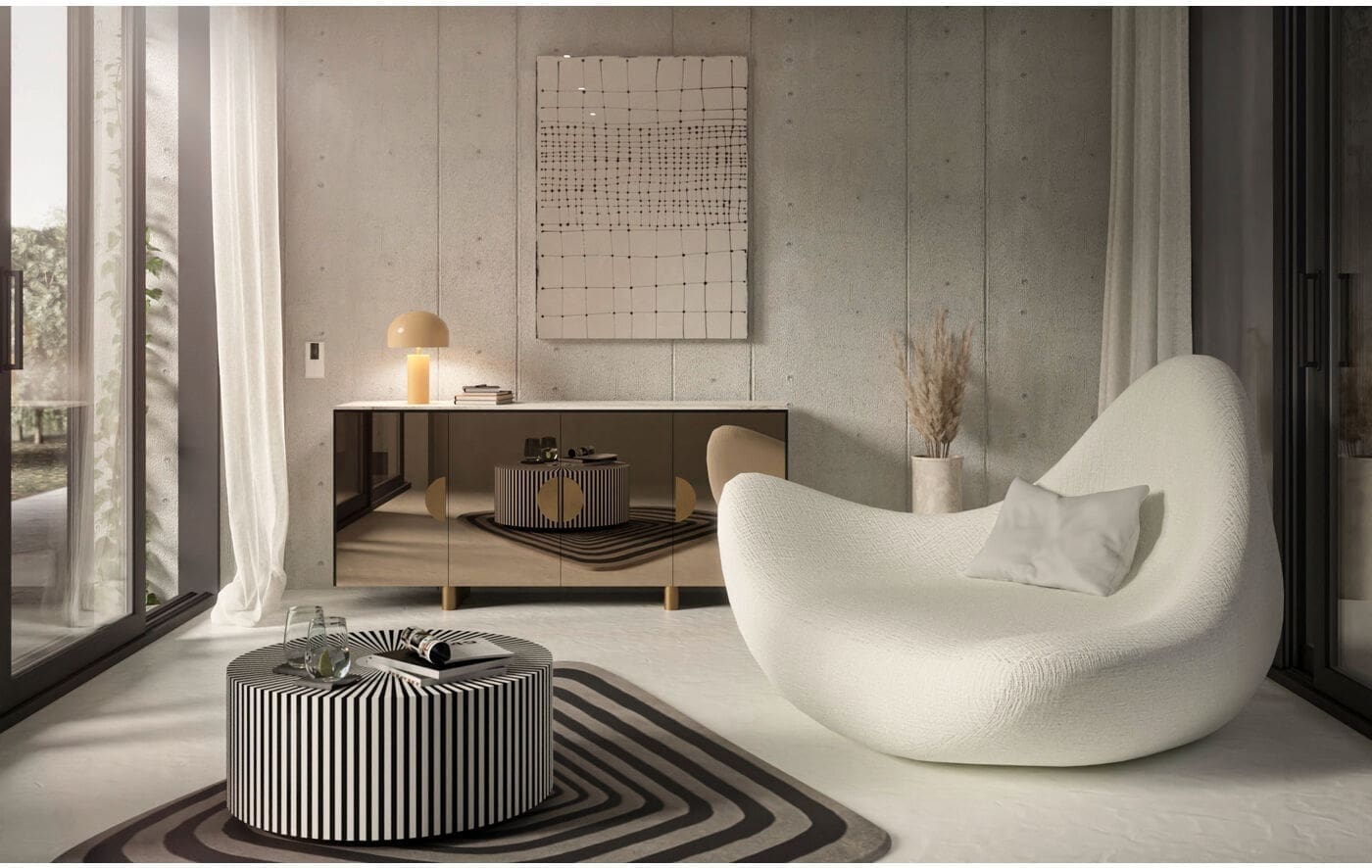 Fauteuil Nebula Weiß 177cm Kare Design Fauteuil 70886