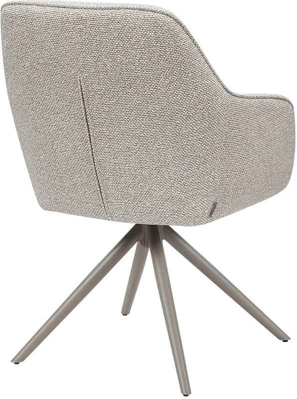 LABEL51 Eetkamerstoel Akira - Naturel - Royal Boucle - Taupe Metalen Frame Naturel Eetkamerstoel