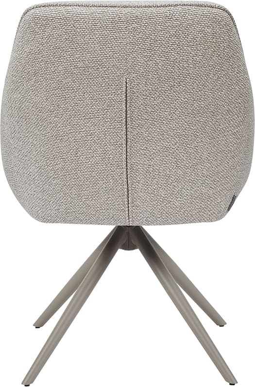 LABEL51 Eetkamerstoel Akira - Naturel - Royal Boucle - Taupe Metalen Frame Naturel Eetkamerstoel