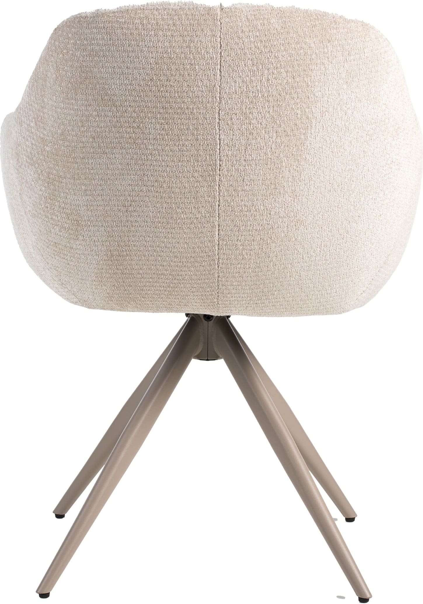 LABEL51 Eetkamerstoel Esma - Naturel - Elite - Taupe Metalen Frame Naturel Eetkamerstoel