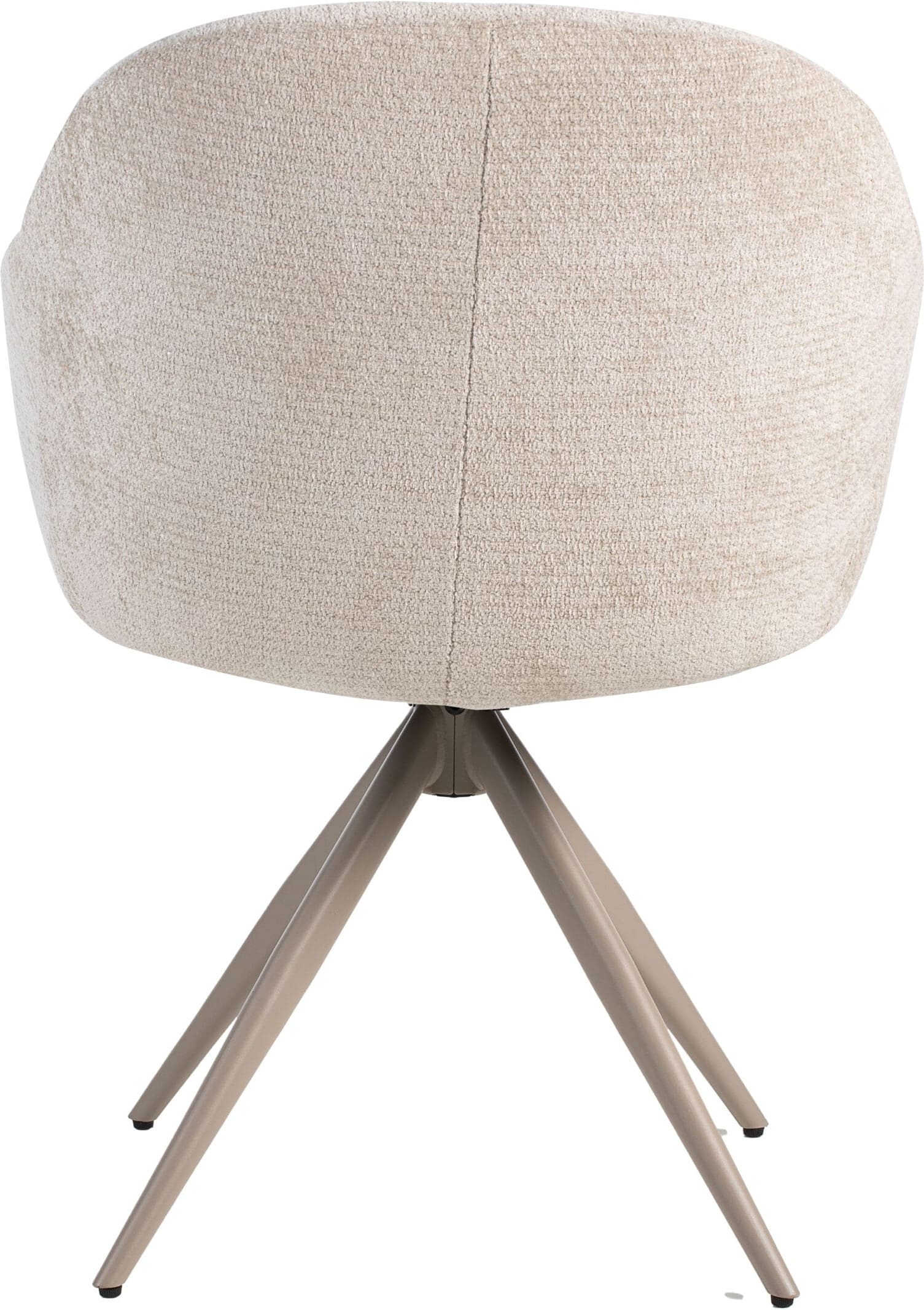 LABEL51 Eetkamerstoel Fiby - Naturel - Elite - Taupe Metalen Frame Naturel Eetkamerstoel