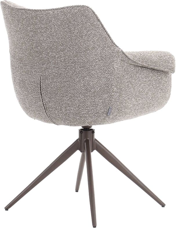 LABEL51 Eetkamerstoel Narumi - Mushroom - Royal Boucle - Brons Metalen Frame Eetkamerstoel