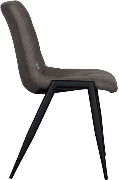 LABEL51 Eetkamerstoel Noor - Taupe - Micro Suede - Zwart Metalen Frame Taupe Eetkamerstoel