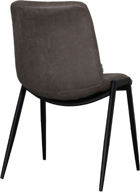 LABEL51 Eetkamerstoel Noor - Taupe - Micro Suede - Zwart Metalen Frame Taupe Eetkamerstoel