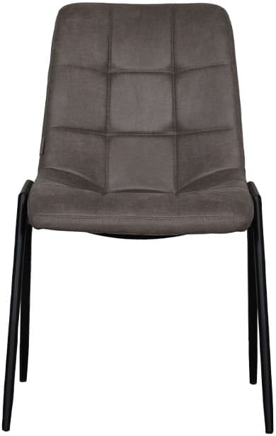 LABEL51 Eetkamerstoel Noor - Taupe - Micro Suede - Zwart Metalen Frame Taupe Eetkamerstoel