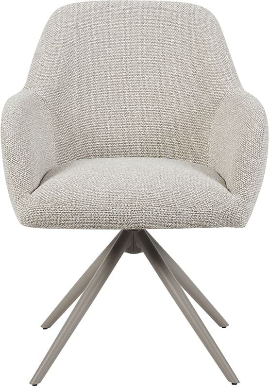 LABEL51 Eetkamerstoel Sayuri - Naturel - Royal Boucle - Taupe Metalen Frame Naturel Eetkamerstoel