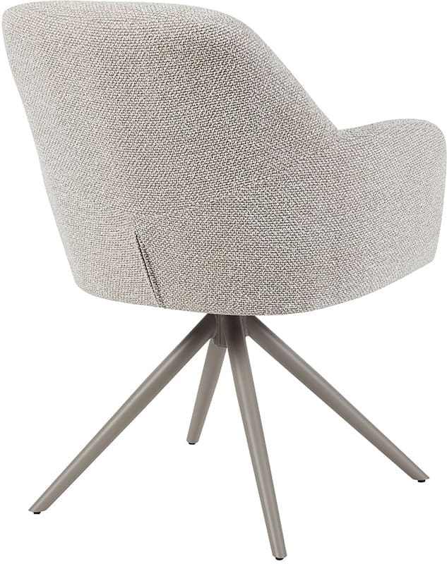 LABEL51 Eetkamerstoel Sayuri - Naturel - Royal Boucle - Taupe Metalen Frame Naturel Eetkamerstoel