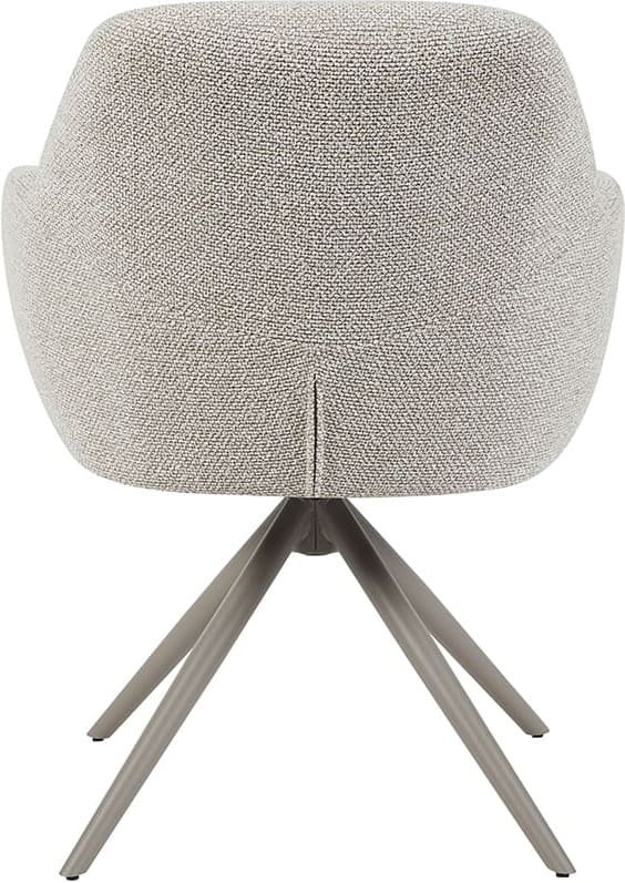 LABEL51 Eetkamerstoel Sayuri - Naturel - Royal Boucle - Taupe Metalen Frame Naturel Eetkamerstoel