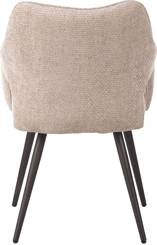 LABEL51 Eetkamerstoel Stan - Clay - Elite - Brons Metalen Frame Taupe Eetkamerstoel