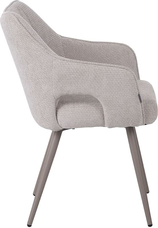 LABEL51 Eetkamerstoel Stan - Naturel - Elite - Taupe Metalen Frame Naturel Eetkamerstoel