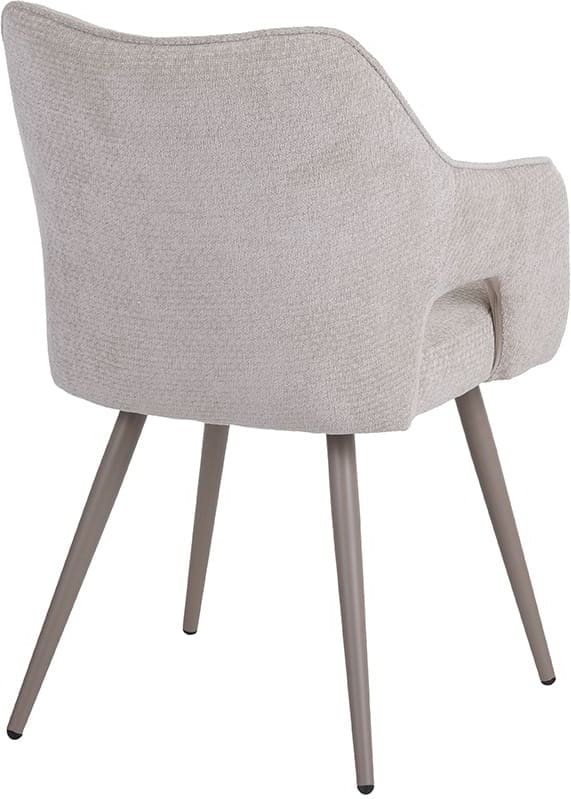LABEL51 Eetkamerstoel Stan - Naturel - Elite - Taupe Metalen Frame Naturel Eetkamerstoel