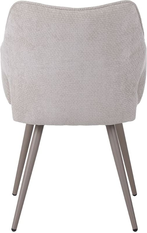 LABEL51 Eetkamerstoel Stan - Naturel - Elite - Taupe Metalen Frame Naturel Eetkamerstoel