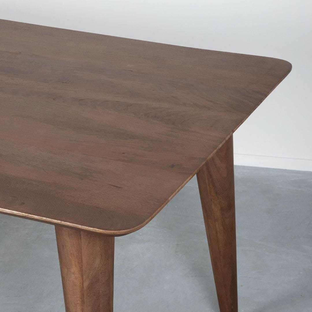LABEL51 Eetkamertafel Fly - Espresso - Mangohout - 190 cm Bruin Eettafel