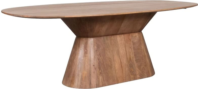 LABEL51 Eetkamertafel Jagger - Nature Smooth - Mangohout - 220 cm - Ovaal Eettafel