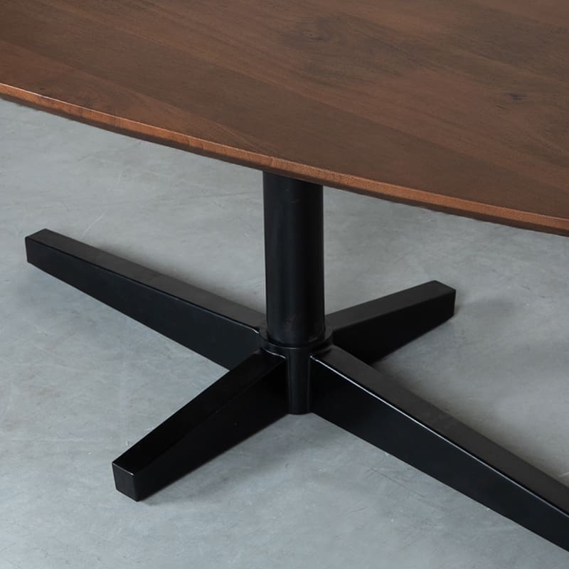 LABEL51 Eetkamertafel Rosie - Espresso - Mangohout - 260 cm - Organisch Bruin Eettafel