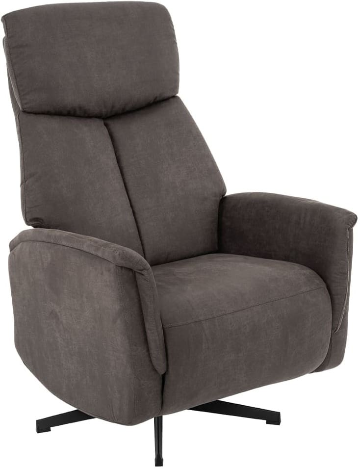 LABEL51 Fauteuil Aarhus - Antraciet - Micro Suede - 2-Motorig Antraciet Fauteuil