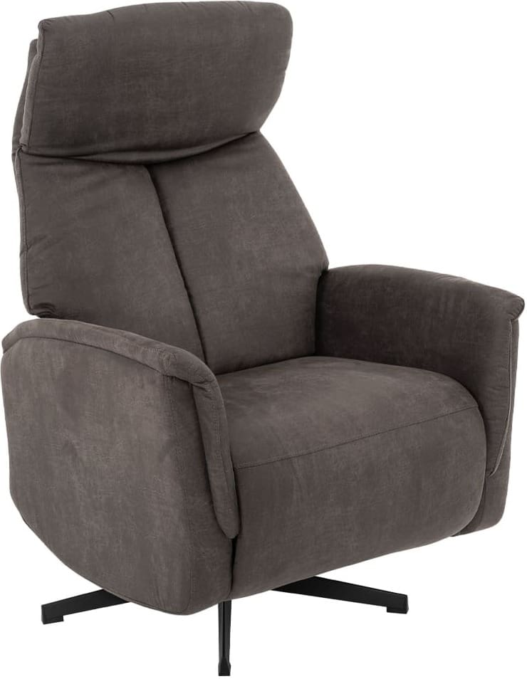 LABEL51 Fauteuil Aarhus - Antraciet - Micro Suede - 2-Motorig Antraciet Fauteuil