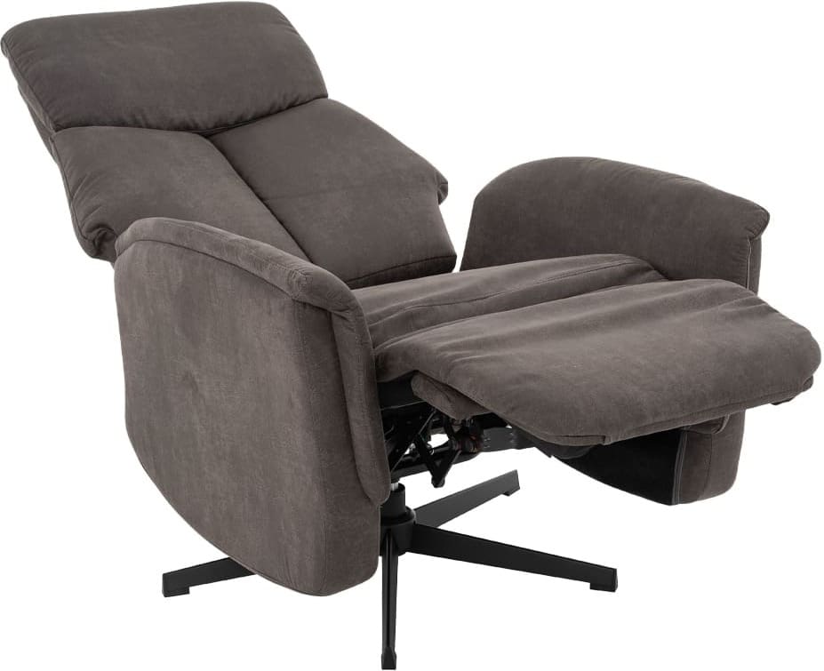 LABEL51 Fauteuil Aarhus - Antraciet - Micro Suede - 2-Motorig Antraciet Fauteuil