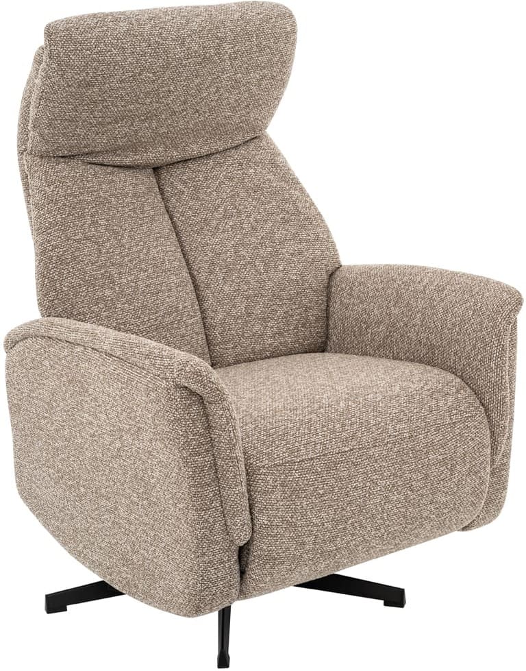 LABEL51 Fauteuil Aarhus - Mushroom - Royal Boucle - 2-Motorig Fauteuil