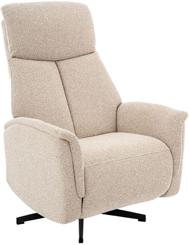 LABEL51 Fauteuil Aarhus - Naturel - Royal Boucle - 2-Motorig Naturel Fauteuil