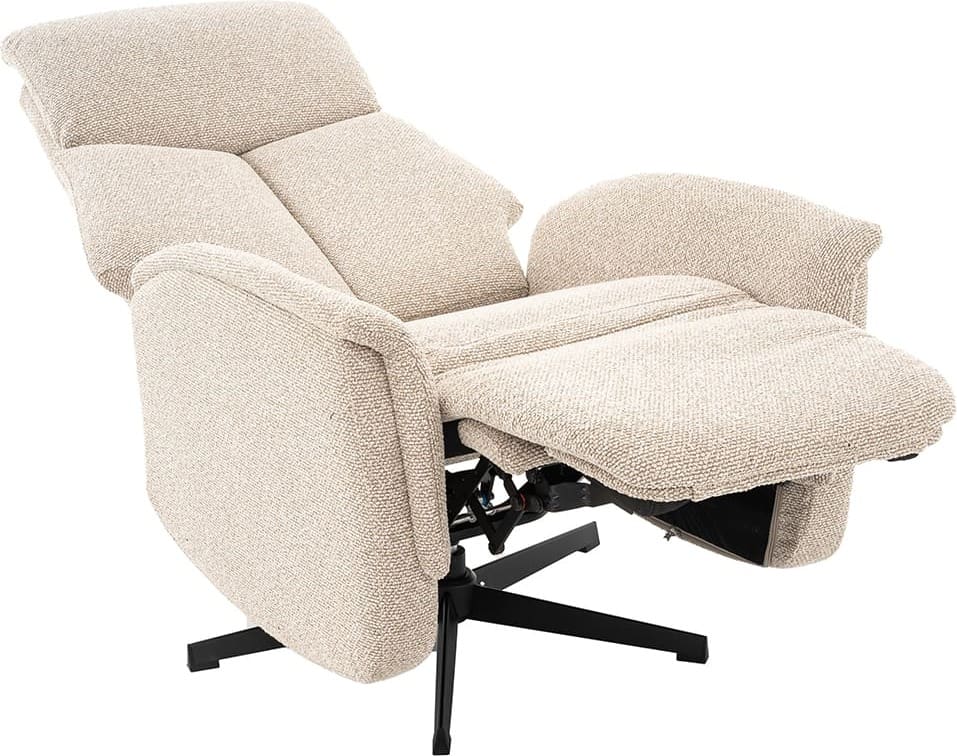 LABEL51 Fauteuil Aarhus - Naturel - Royal Boucle - 2-Motorig Naturel Fauteuil