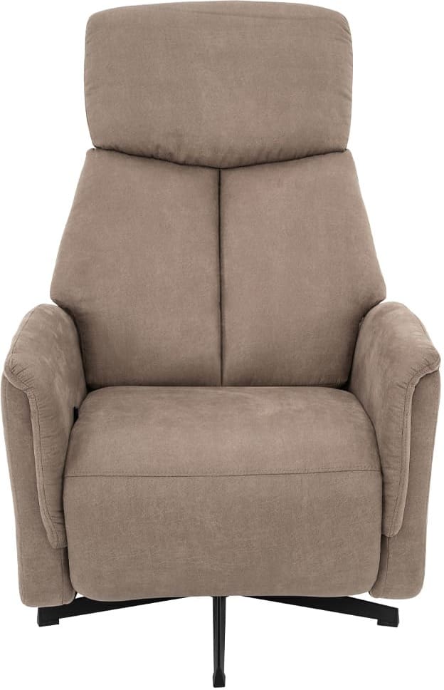 LABEL51 Fauteuil Aarhus - Taupe - Micro Suede - 2-Motorig Taupe Fauteuil