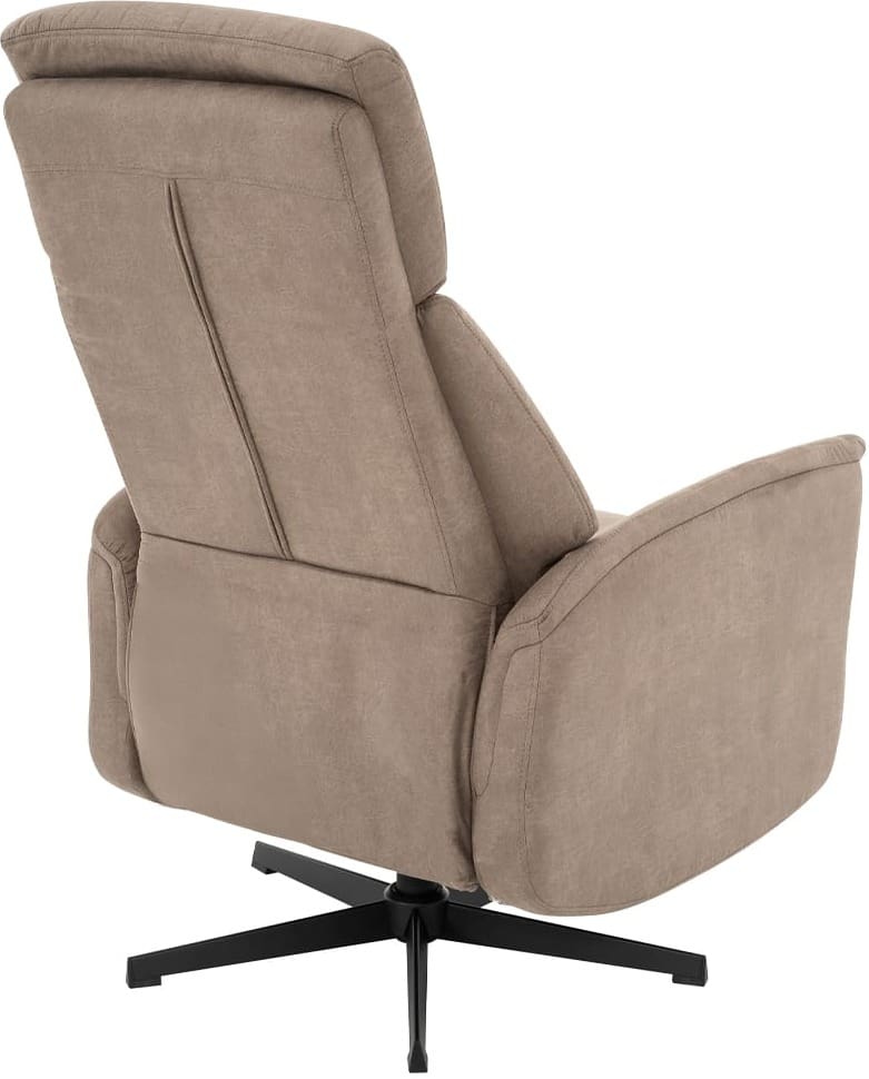 LABEL51 Fauteuil Aarhus - Taupe - Micro Suede - 2-Motorig Taupe Fauteuil