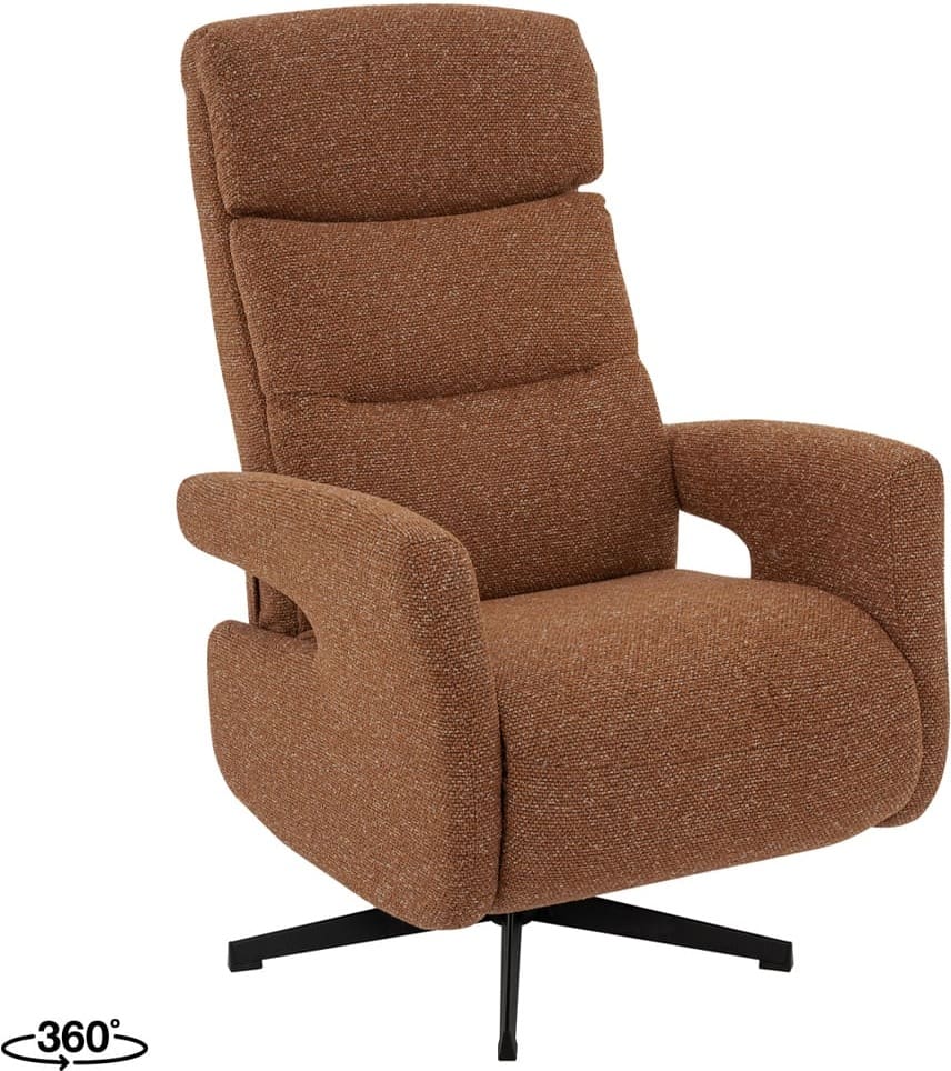 LABEL51 Fauteuil Copenhagen - Coral - Royal Boucle - Manueel Verstelbaar Fauteuil