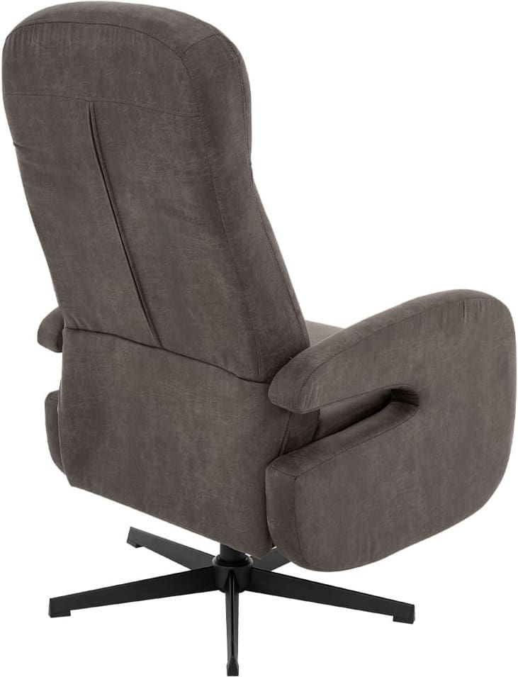 LABEL51 Fauteuil Esbjerg - Antraciet - Micro Suede - Manueel Verstelbaar Antraciet Fauteuil