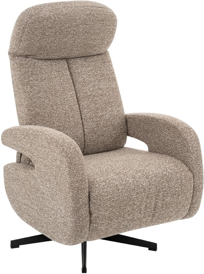 LABEL51 Fauteuil Esbjerg - Mushroom - Royal Boucle - Manueel Verstelbaar  Fauteuil