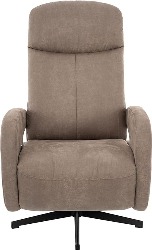 LABEL51 Fauteuil Esbjerg - Taupe - Micro Suede - Manueel Verstelbaar Taupe Fauteuil