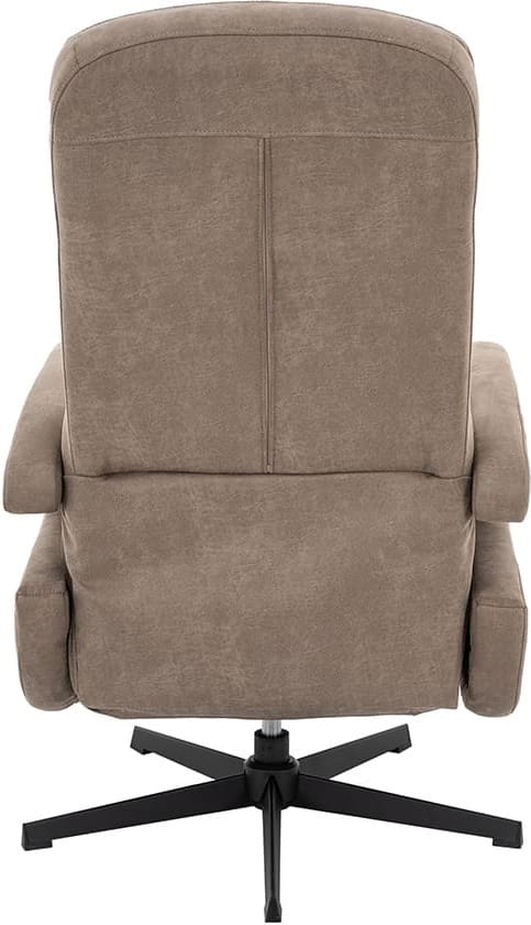 LABEL51 Fauteuil Esbjerg - Taupe - Micro Suede - Manueel Verstelbaar Taupe Fauteuil