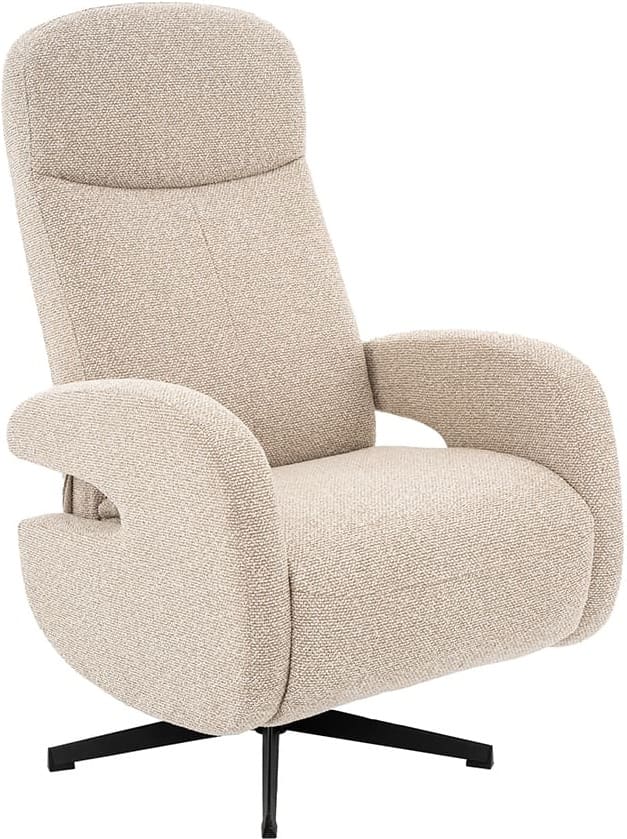 LABEL51 Fauteuil Esjberg - Naturel - Royal Boucle - Manueel Verstelbaar Naturel Fauteuil